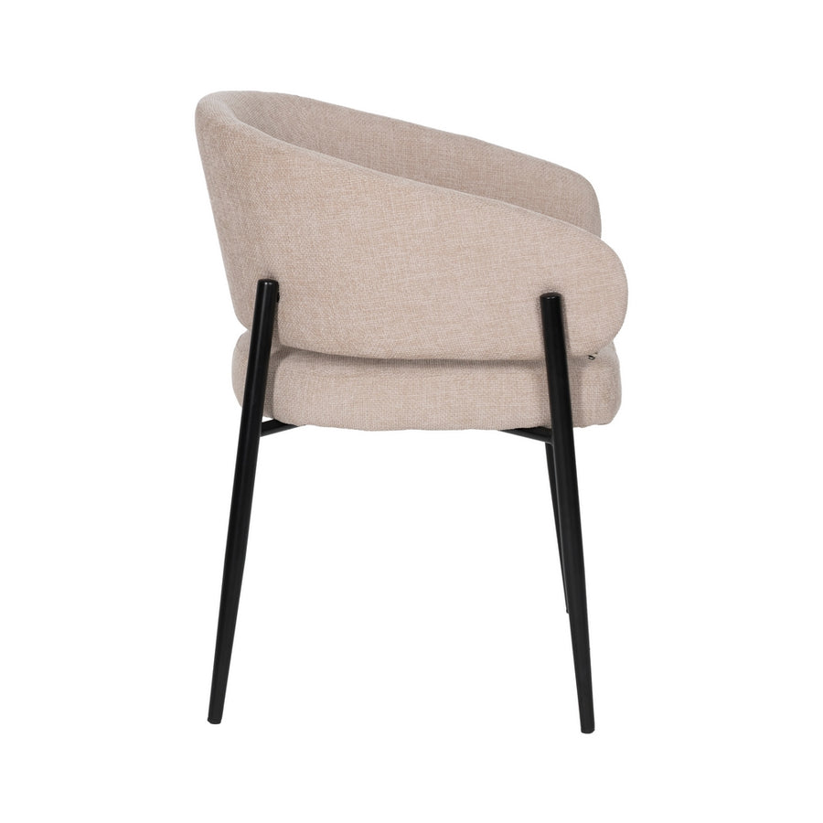 SILLA BEIGE TEJIDO-METAL CONTRACT 60 X 57 X 79 CM