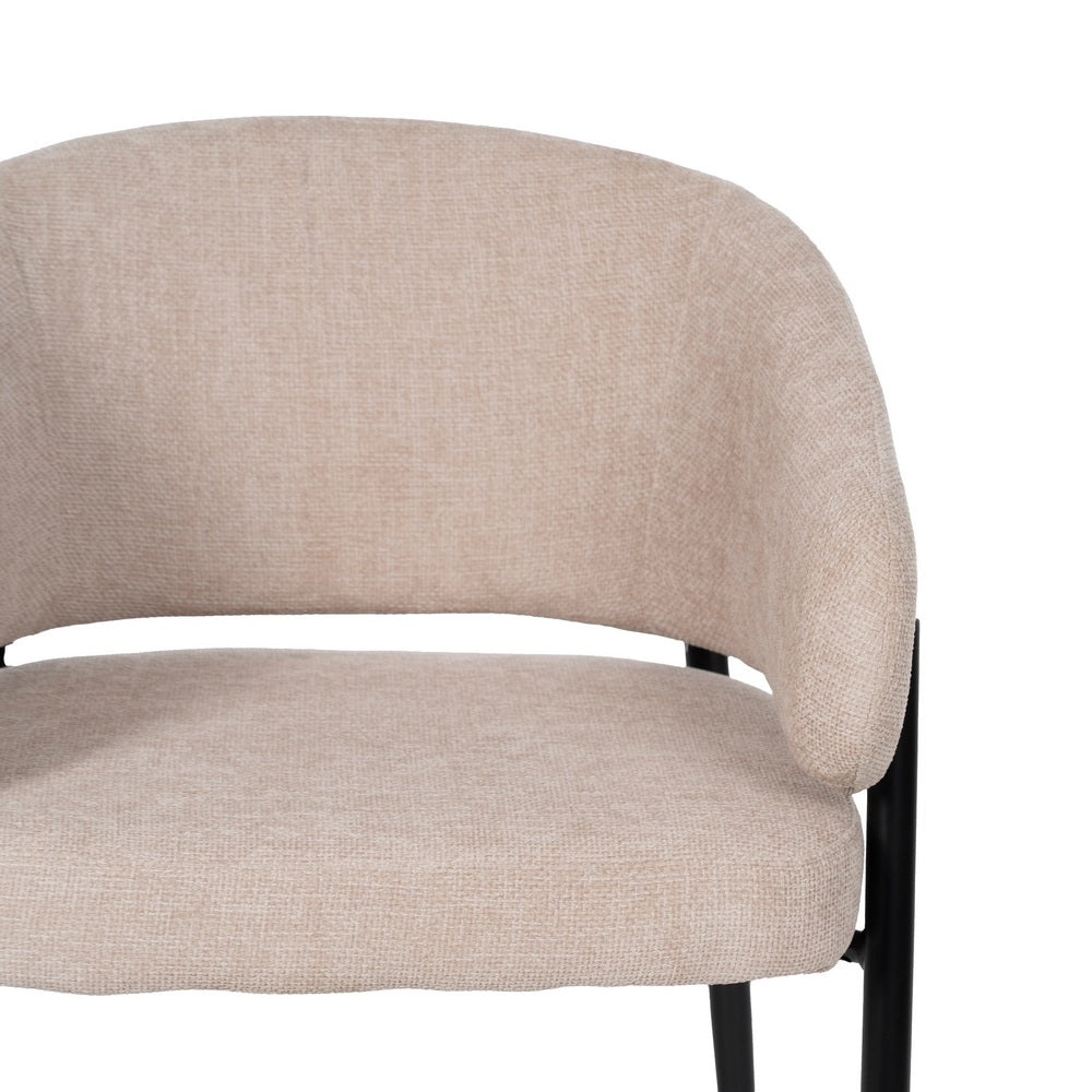 SILLA BEIGE TEJIDO-METAL CONTRACT 60 X 57 X 79 CM
