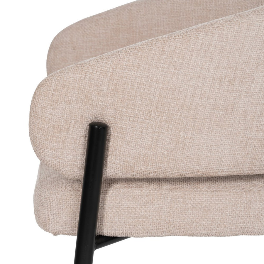 SILLA BEIGE TEJIDO-METAL CONTRACT 60 X 57 X 79 CM