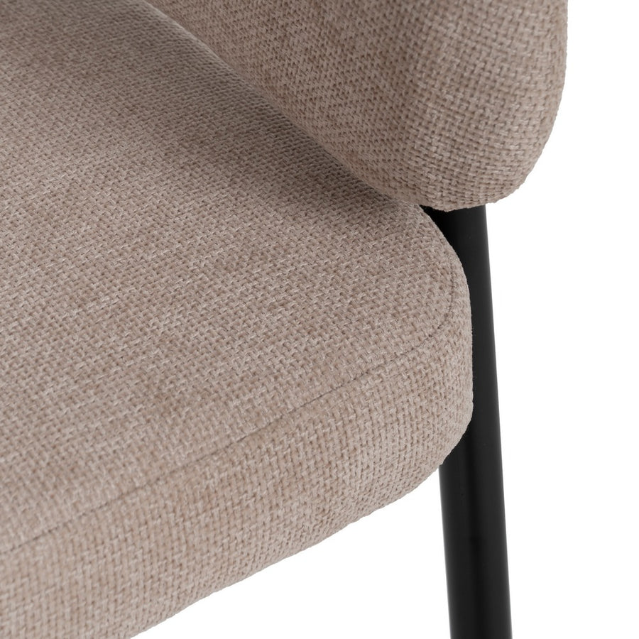SILLA BEIGE TEJIDO-METAL CONTRACT 60 X 57 X 79 CM