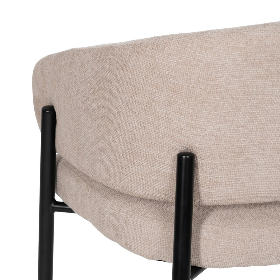 SILLA BEIGE TEJIDO-METAL CONTRACT 60 X 57 X 79 CM