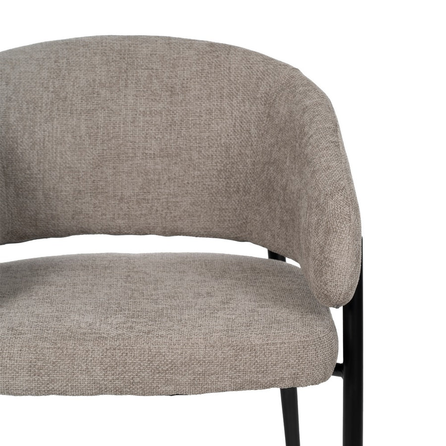 SILLA TAUPE TEJIDO-METAL CONTRACT 60 X 57 X 79 CM