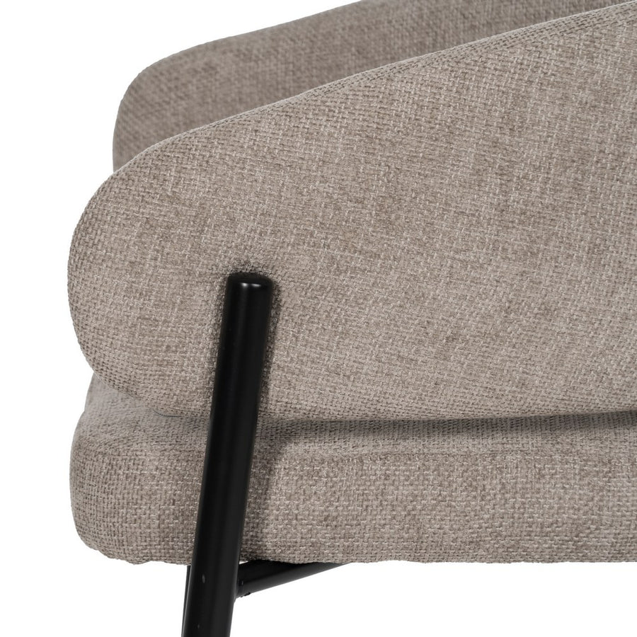 SILLA TAUPE TEJIDO-METAL CONTRACT 60 X 57 X 79 CM