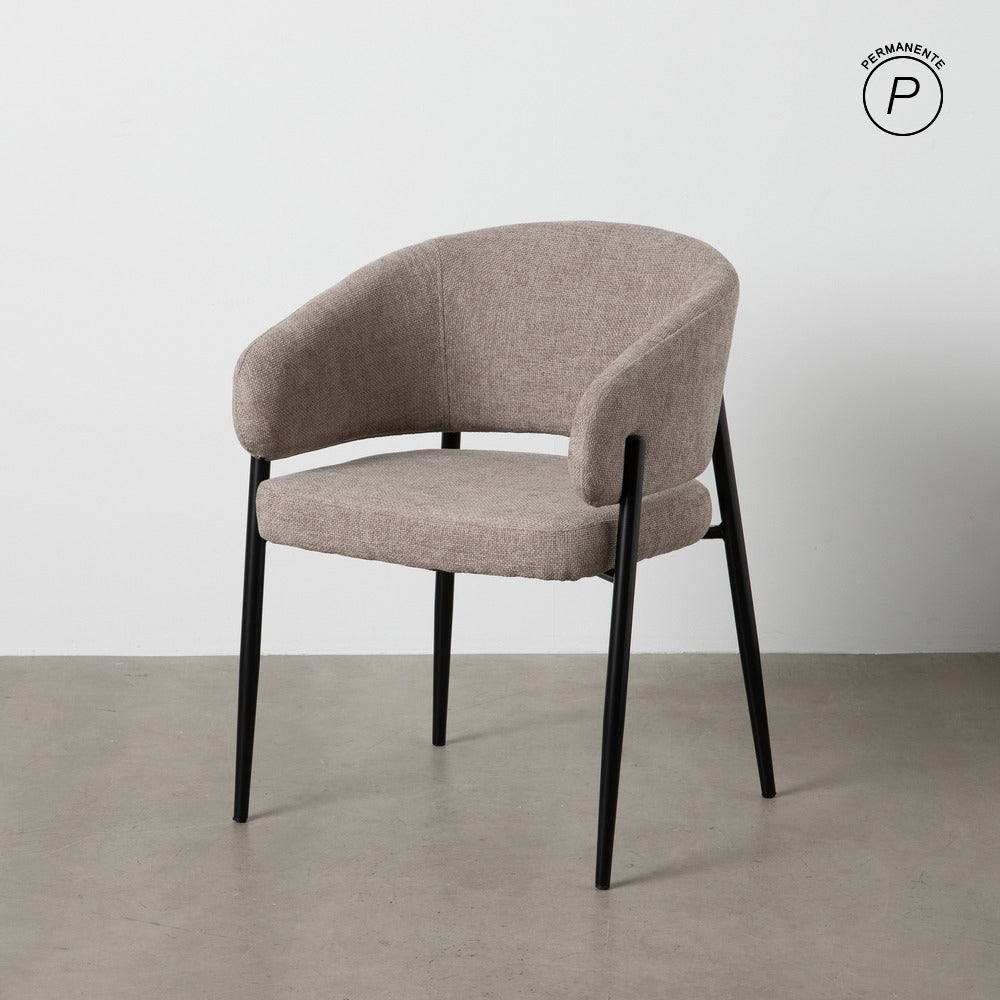 SILLA TAUPE TEJIDO-METAL CONTRACT 60 X 57 X 79 CM