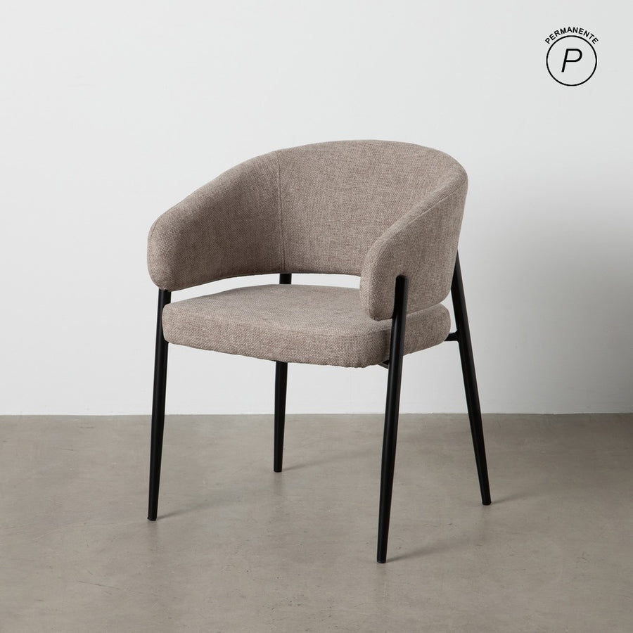 SILLA TAUPE TEJIDO-METAL CONTRACT 60 X 57 X 79 CM