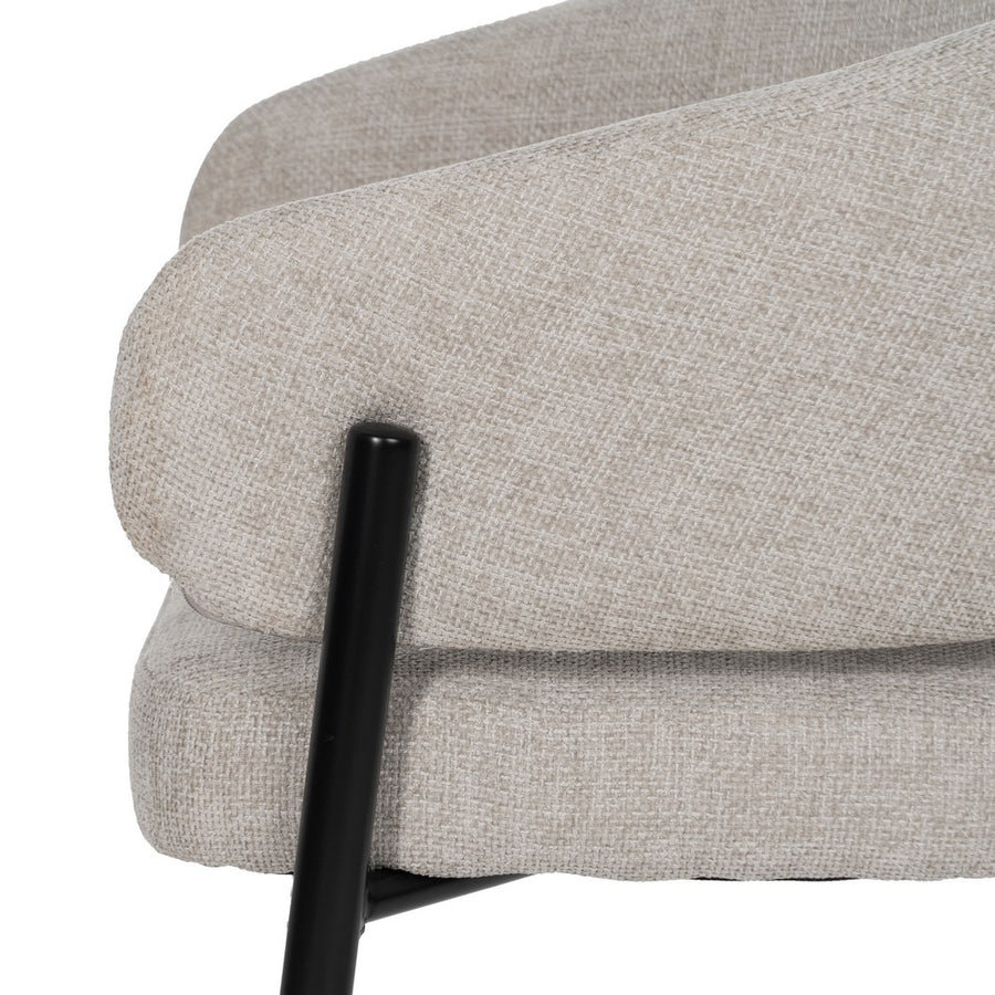 SILLA GRIS TEJIDO-METAL CONTRACT 60 X 57 X 79 CM