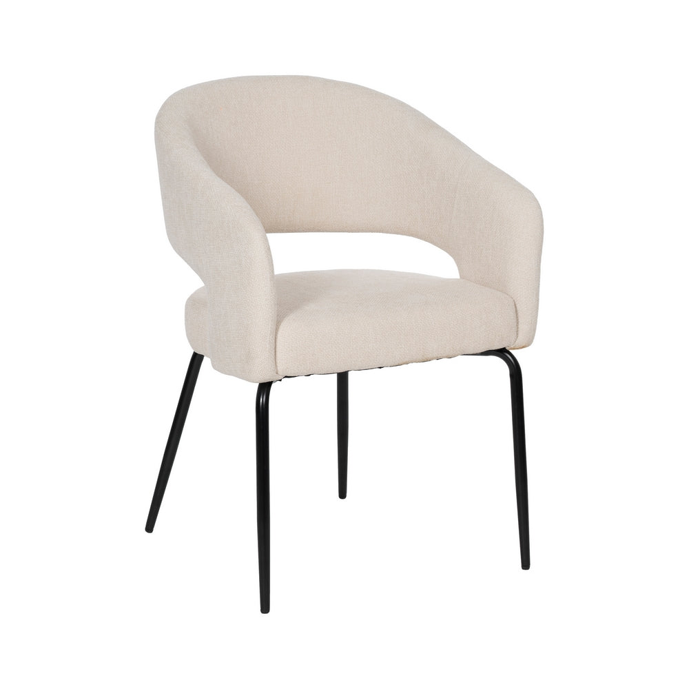 SILLA BLANCO TEJIDO-METAL CONTRACT 57 X 56 X 81 CM