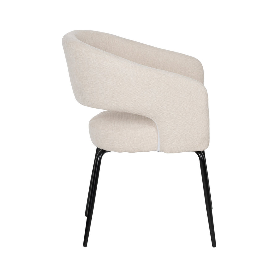 SILLA BLANCO TEJIDO-METAL CONTRACT 57 X 56 X 81 CM