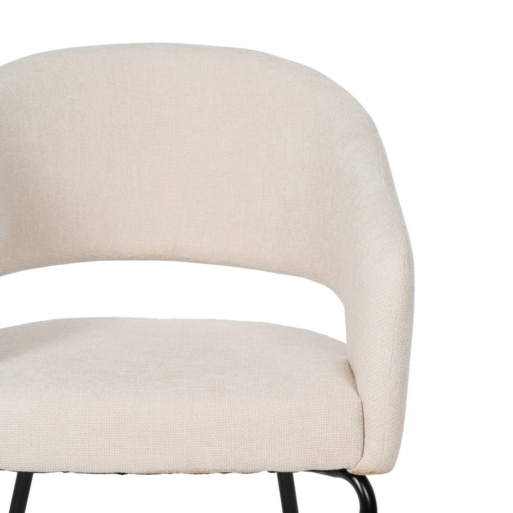 SILLA BLANCO TEJIDO-METAL CONTRACT 57 X 56 X 81 CM