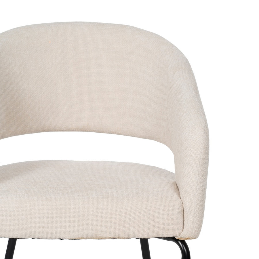 SILLA BLANCO TEJIDO-METAL CONTRACT 57 X 56 X 81 CM