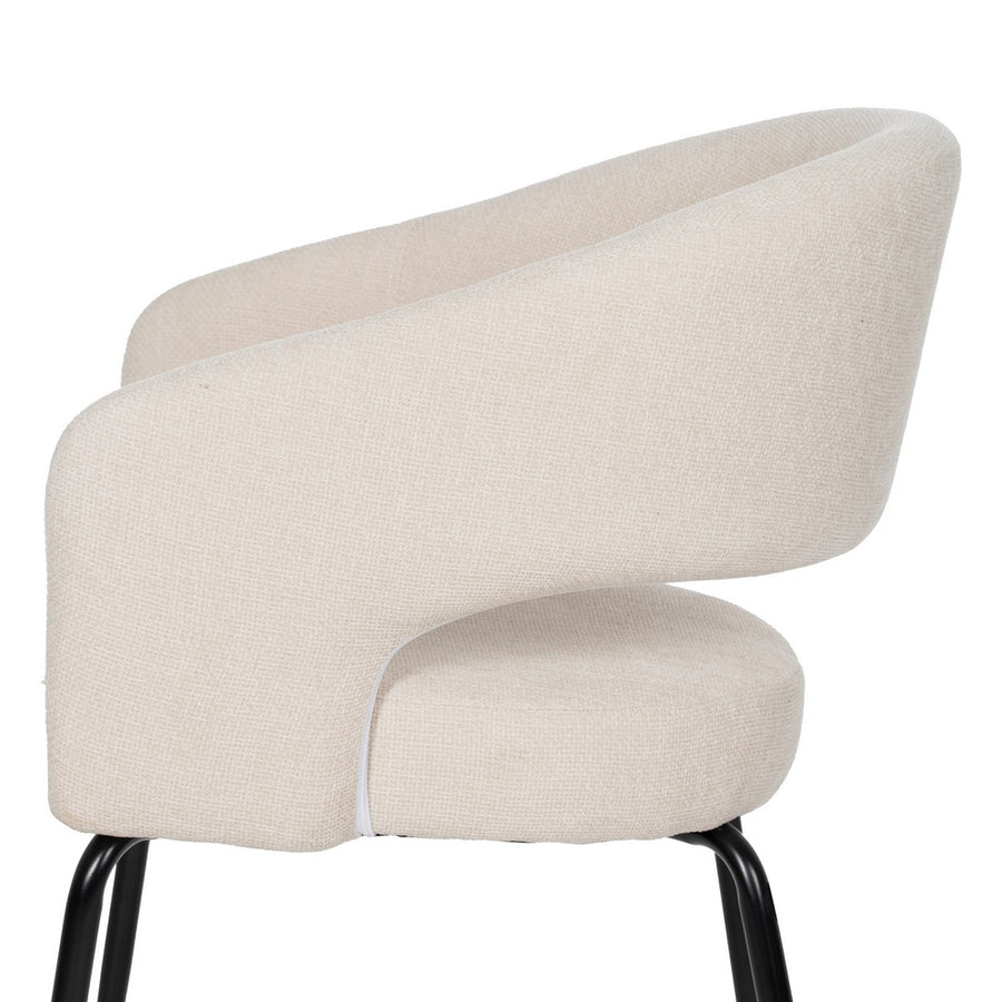 SILLA BLANCO TEJIDO-METAL CONTRACT 57 X 56 X 81 CM