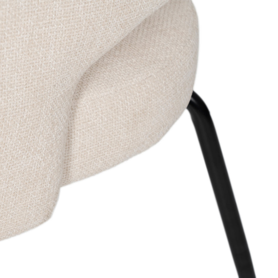 SILLA BLANCO TEJIDO-METAL CONTRACT 57 X 56 X 81 CM