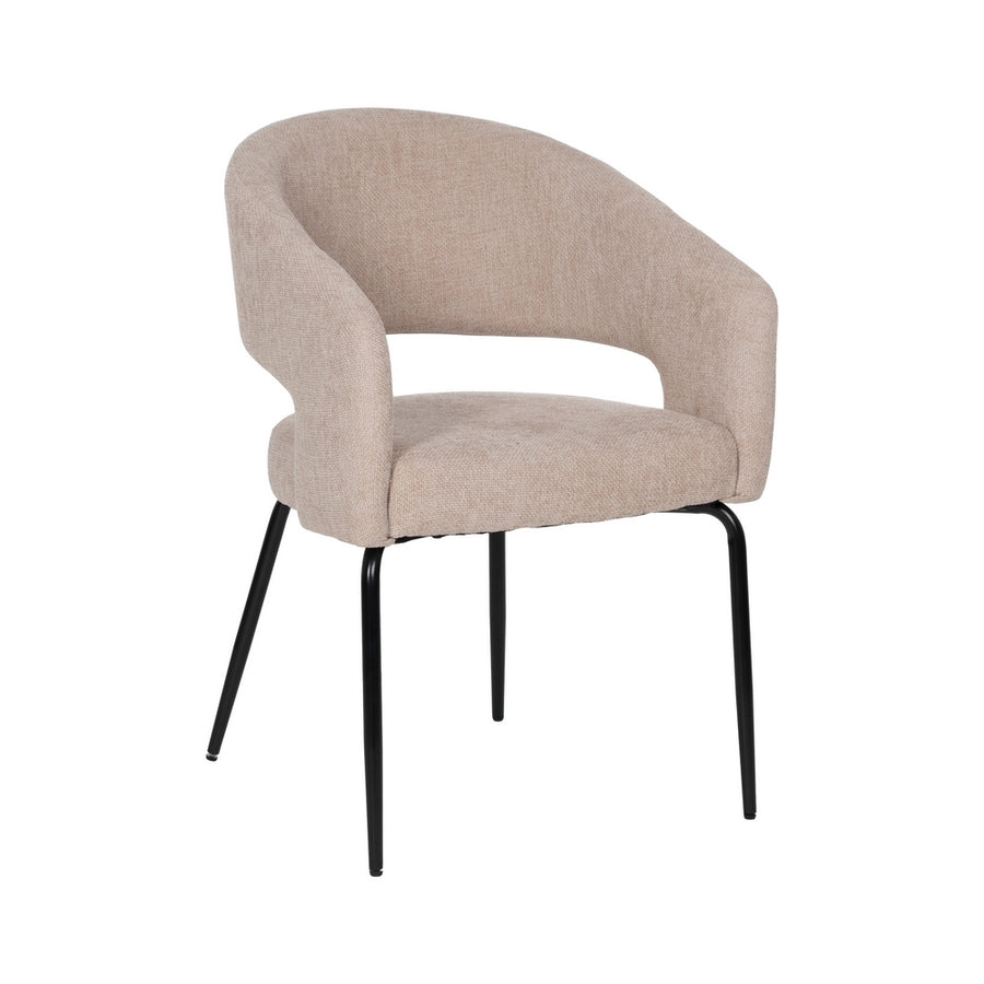 SILLA BEIGE TEJIDO-METAL CONTRACT 57 X 56 X 81 CM