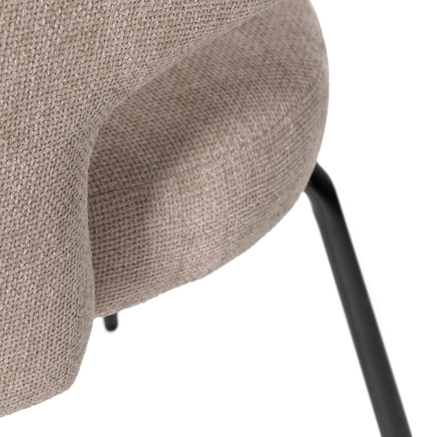 SILLA BEIGE TEJIDO-METAL CONTRACT 57 X 56 X 81 CM