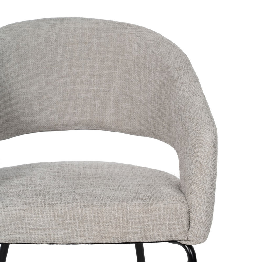 SILLA GRIS TEJIDO-METAL CONTRACT 57 X 56 X 81 CM