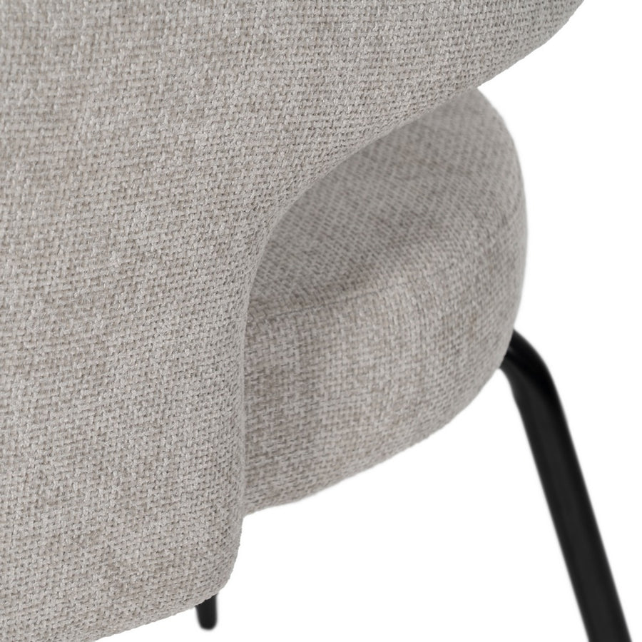SILLA GRIS TEJIDO-METAL CONTRACT 57 X 56 X 81 CM