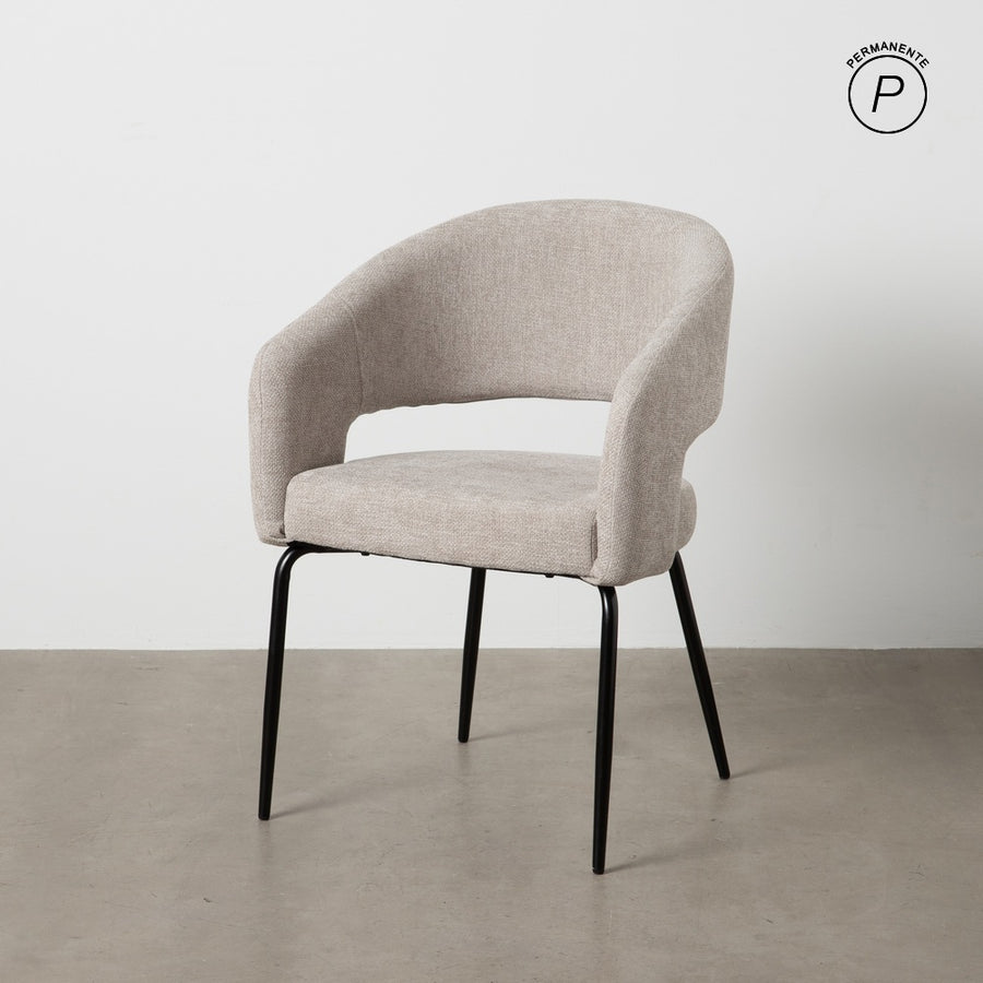 SILLA GRIS TEJIDO-METAL CONTRACT 57 X 56 X 81 CM