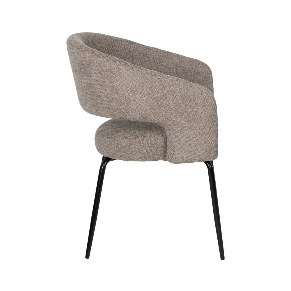 SILLA TAUPE TEJIDO-METAL CONTRACT 57 X 56 X 81 CM