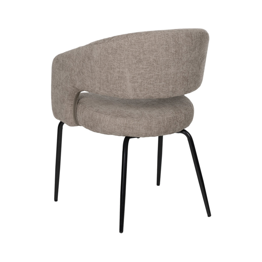SILLA TAUPE TEJIDO-METAL CONTRACT 57 X 56 X 81 CM