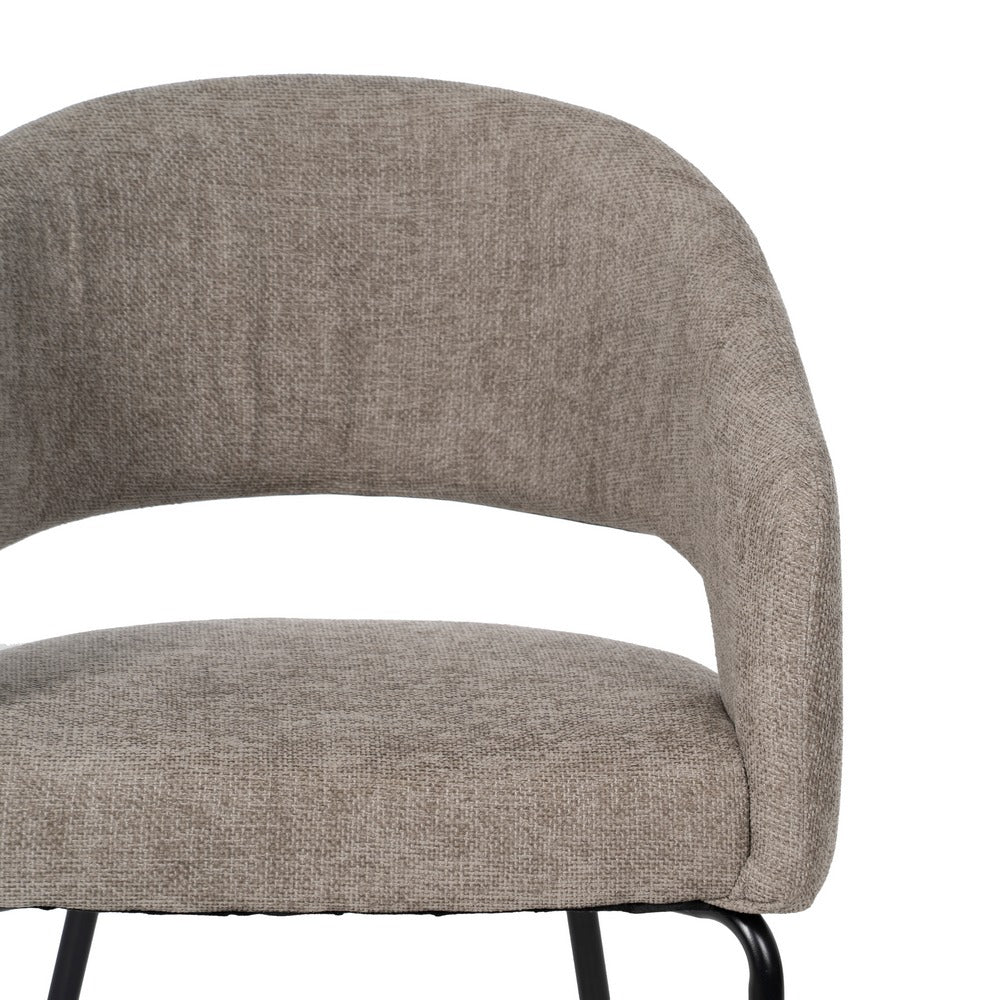 SILLA TAUPE TEJIDO-METAL CONTRACT 57 X 56 X 81 CM