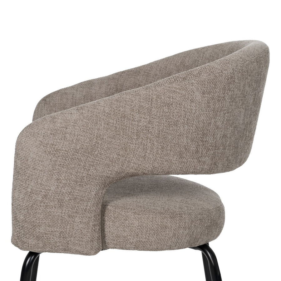 SILLA TAUPE TEJIDO-METAL CONTRACT 57 X 56 X 81 CM