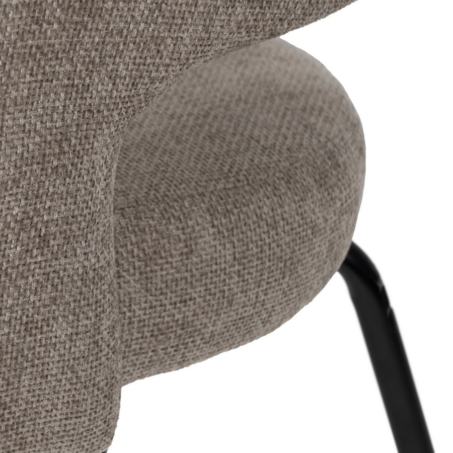 SILLA TAUPE TEJIDO-METAL CONTRACT 57 X 56 X 81 CM