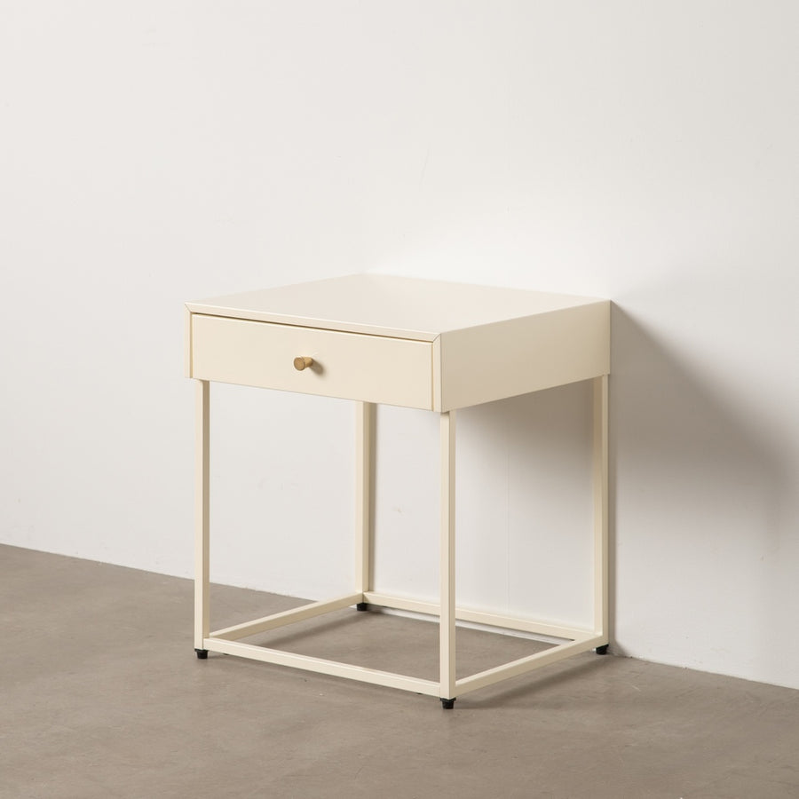 MESITA CREMA ACERO 43 X 41 X 50 CM