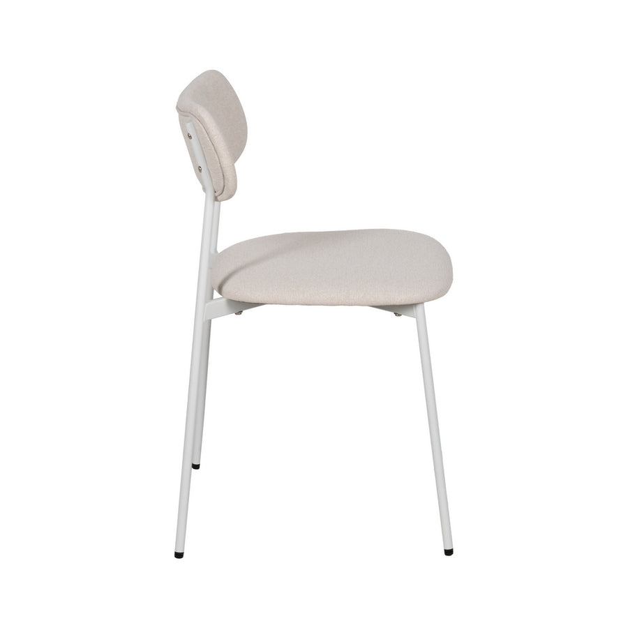 SILLA CREMA TEJIDO-METAL CONTRACT 49 X 47 X 76 CM