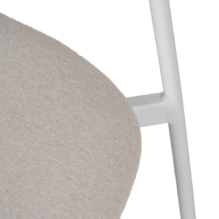 SILLA CREMA TEJIDO-METAL CONTRACT 49 X 47 X 76 CM