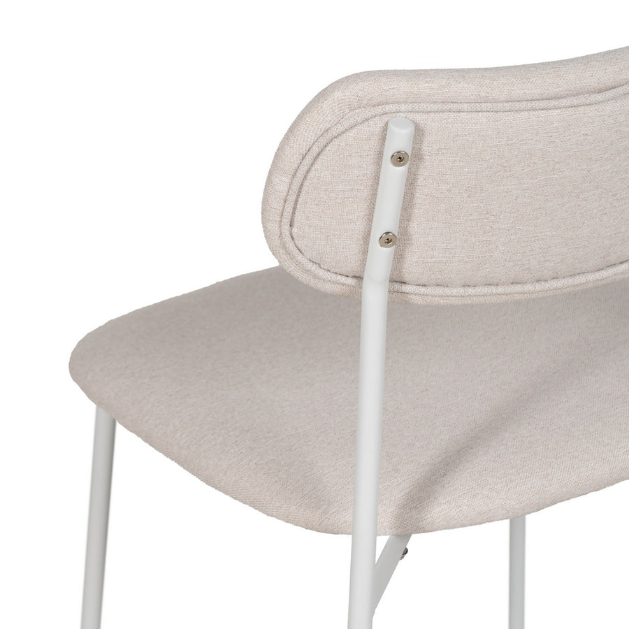 SILLA CREMA TEJIDO-METAL CONTRACT 49 X 47 X 76 CM