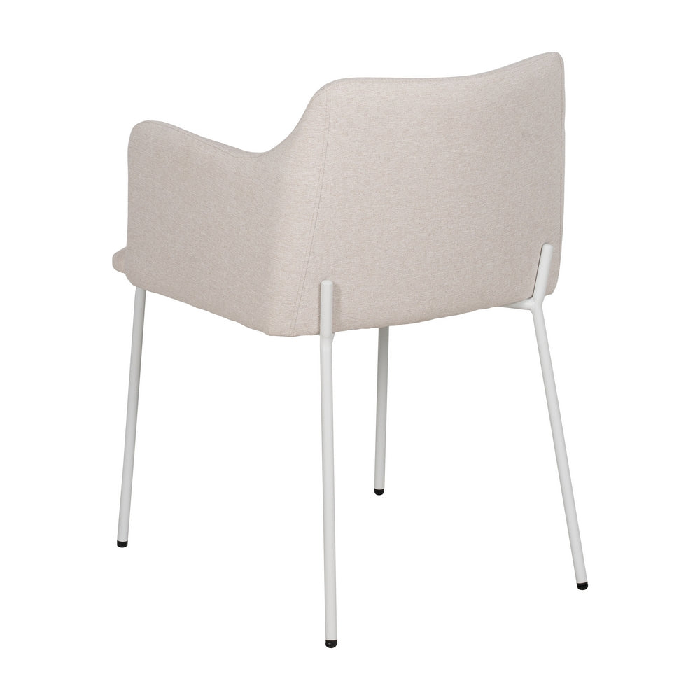 SILLA CREMA TEJIDO-METAL SALÓN 51 X 55 X 77 CM