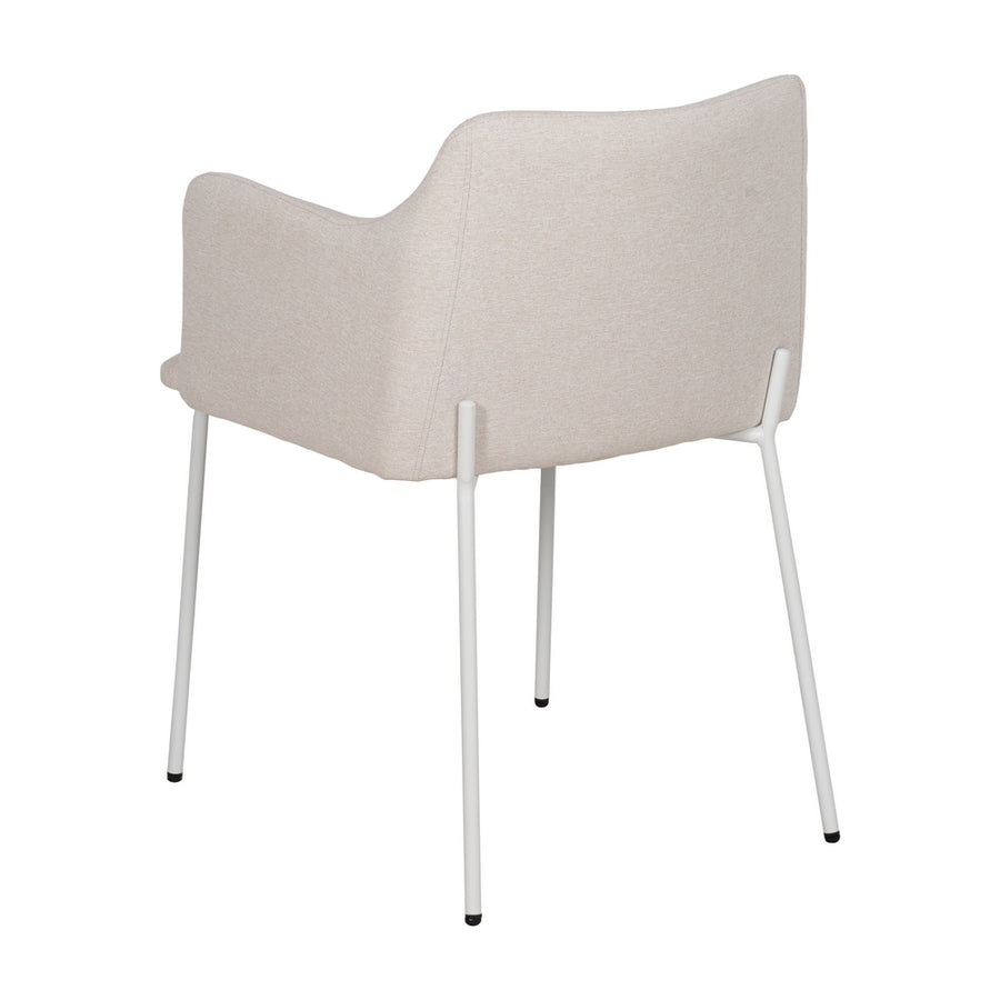 SILLA CREMA TEJIDO-METAL SALÓN 51 X 55 X 77 CM