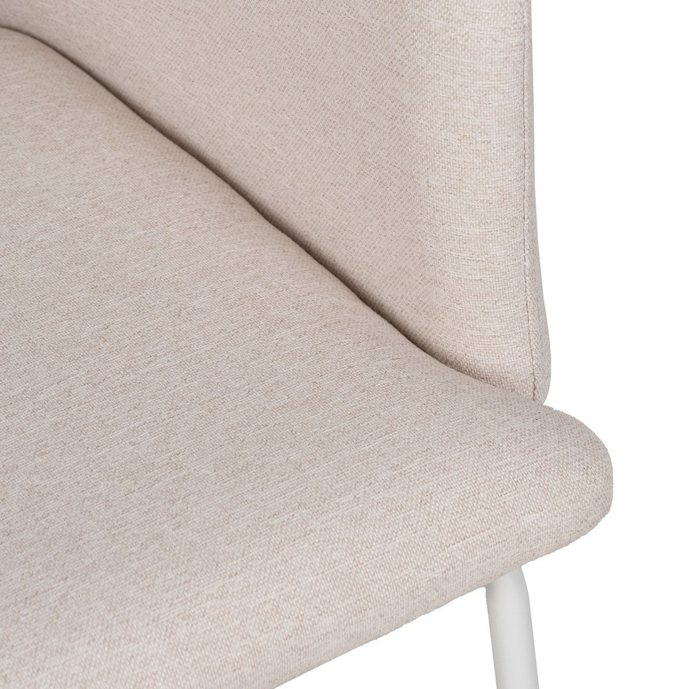 SILLA CREMA TEJIDO-METAL SALÓN 51 X 55 X 77 CM