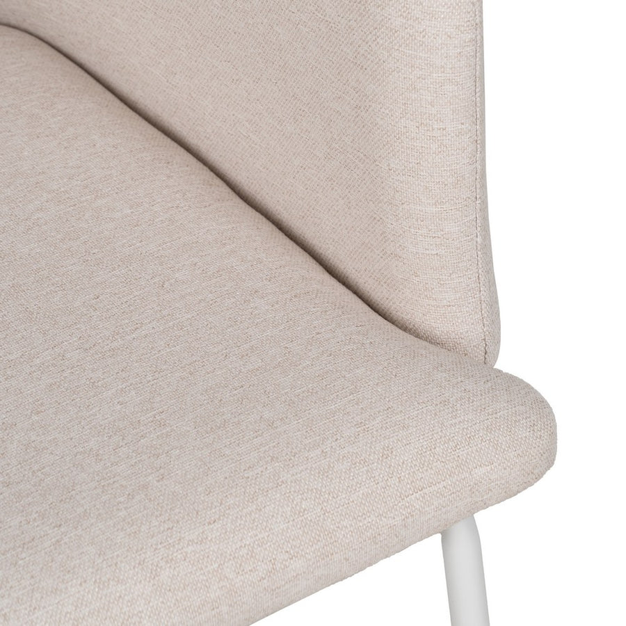 SILLA CREMA TEJIDO-METAL SALÓN 51 X 55 X 77 CM