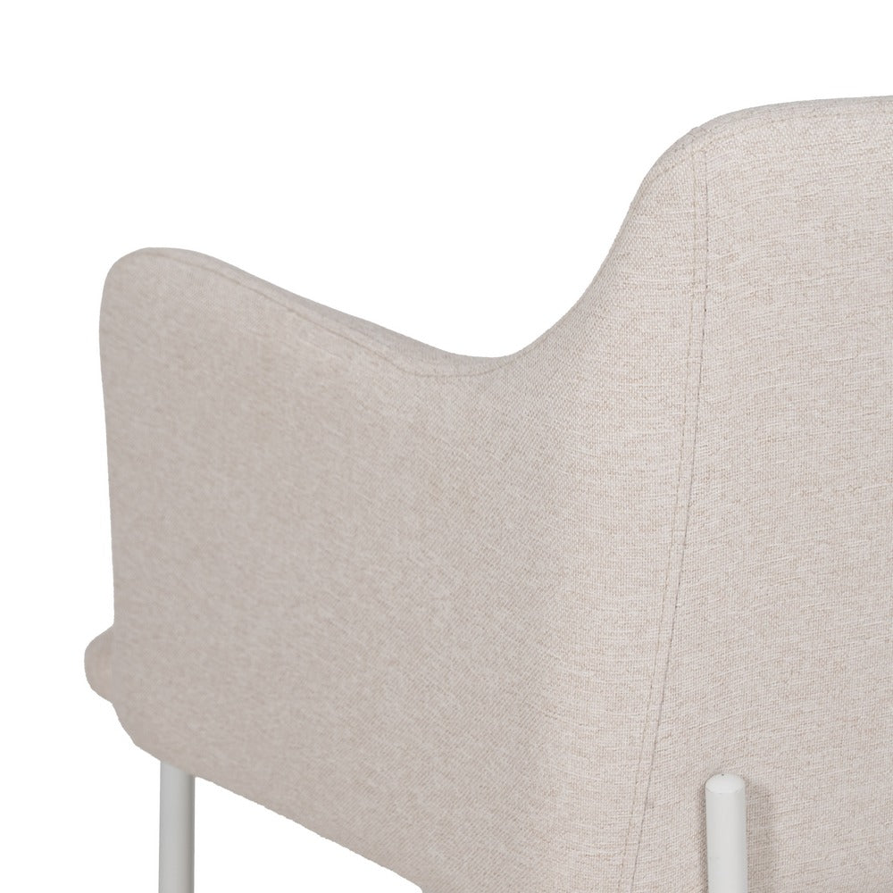 SILLA CREMA TEJIDO-METAL SALÓN 51 X 55 X 77 CM