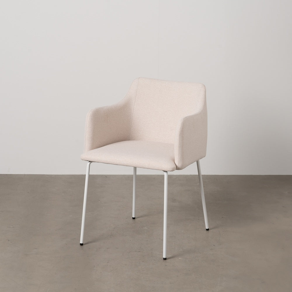 SILLA CREMA TEJIDO-METAL SALÓN 51 X 55 X 77 CM