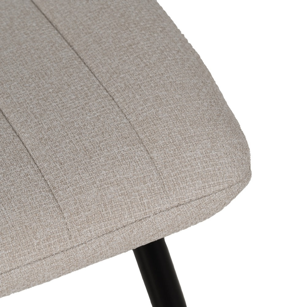 SILLA CREMA TEJIDO-METAL SALÓN 44 X 51 X 88 CM