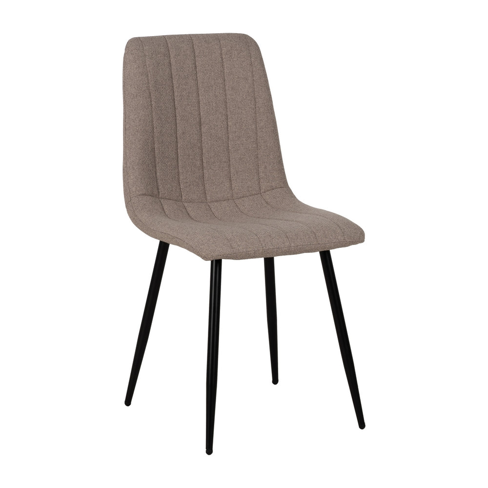 BEIGE FABRIC-METAL DINING CHAIR 44 X 51 X 88 CM