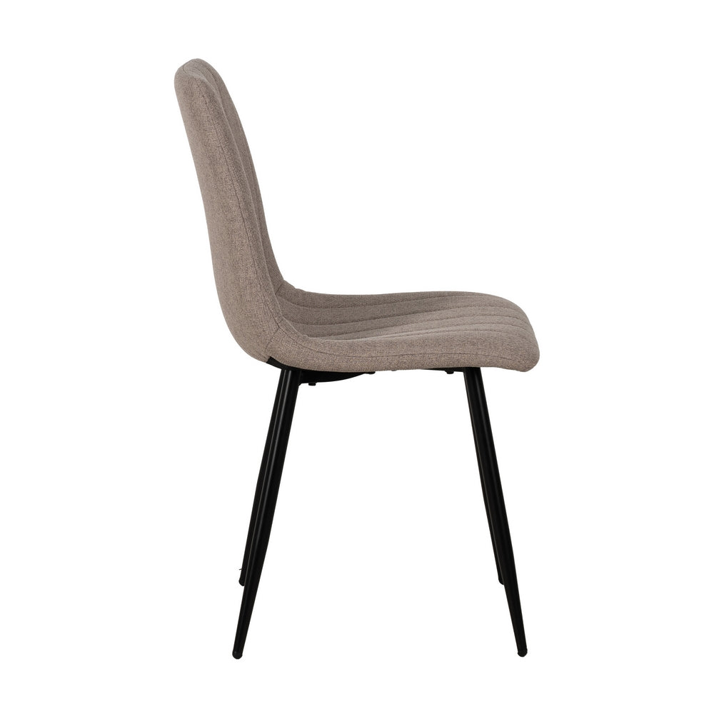 BEIGE FABRIC-METAL DINING CHAIR 44 X 51 X 88 CM