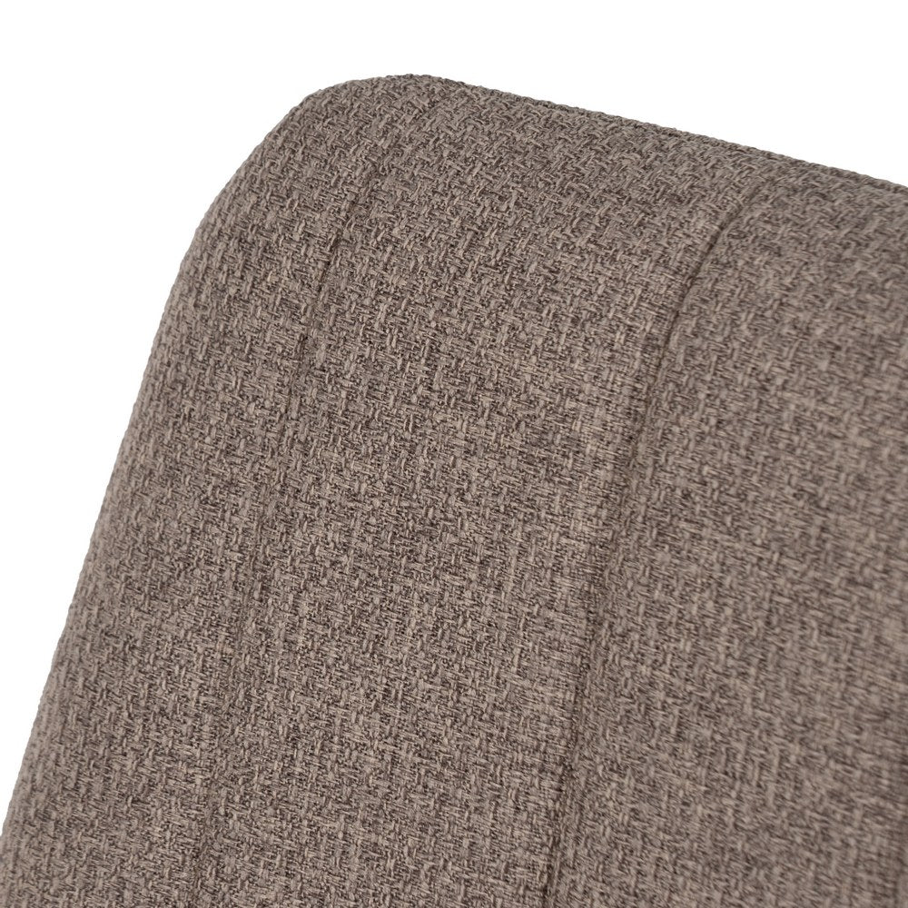 BEIGE FABRIC-METAL DINING CHAIR 44 X 51 X 88 CM