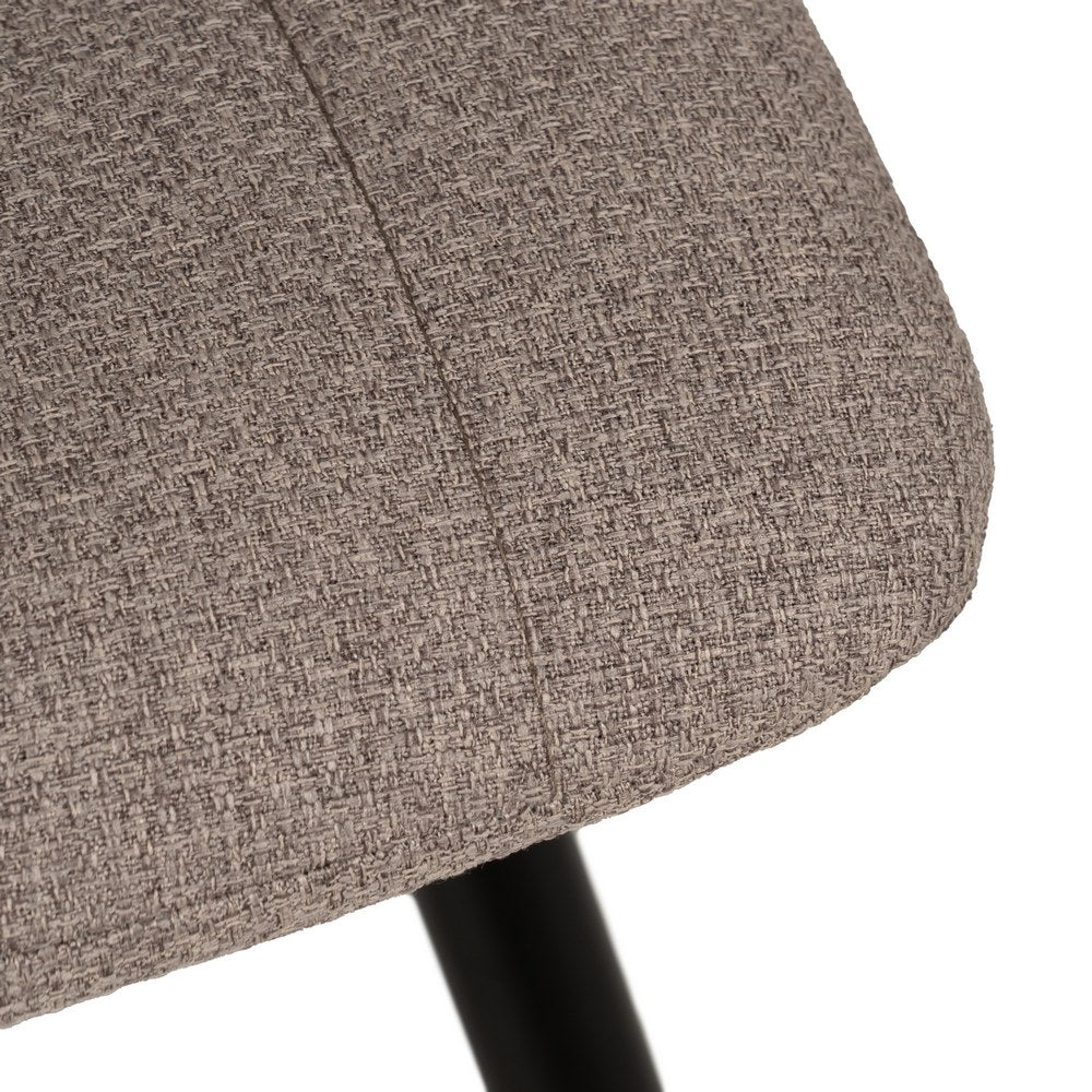BEIGE FABRIC-METAL DINING CHAIR 44 X 51 X 88 CM