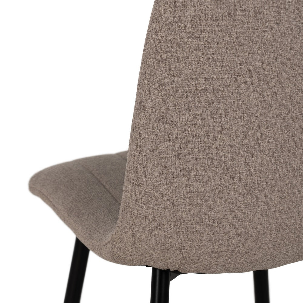 BEIGE FABRIC-METAL DINING CHAIR 44 X 51 X 88 CM