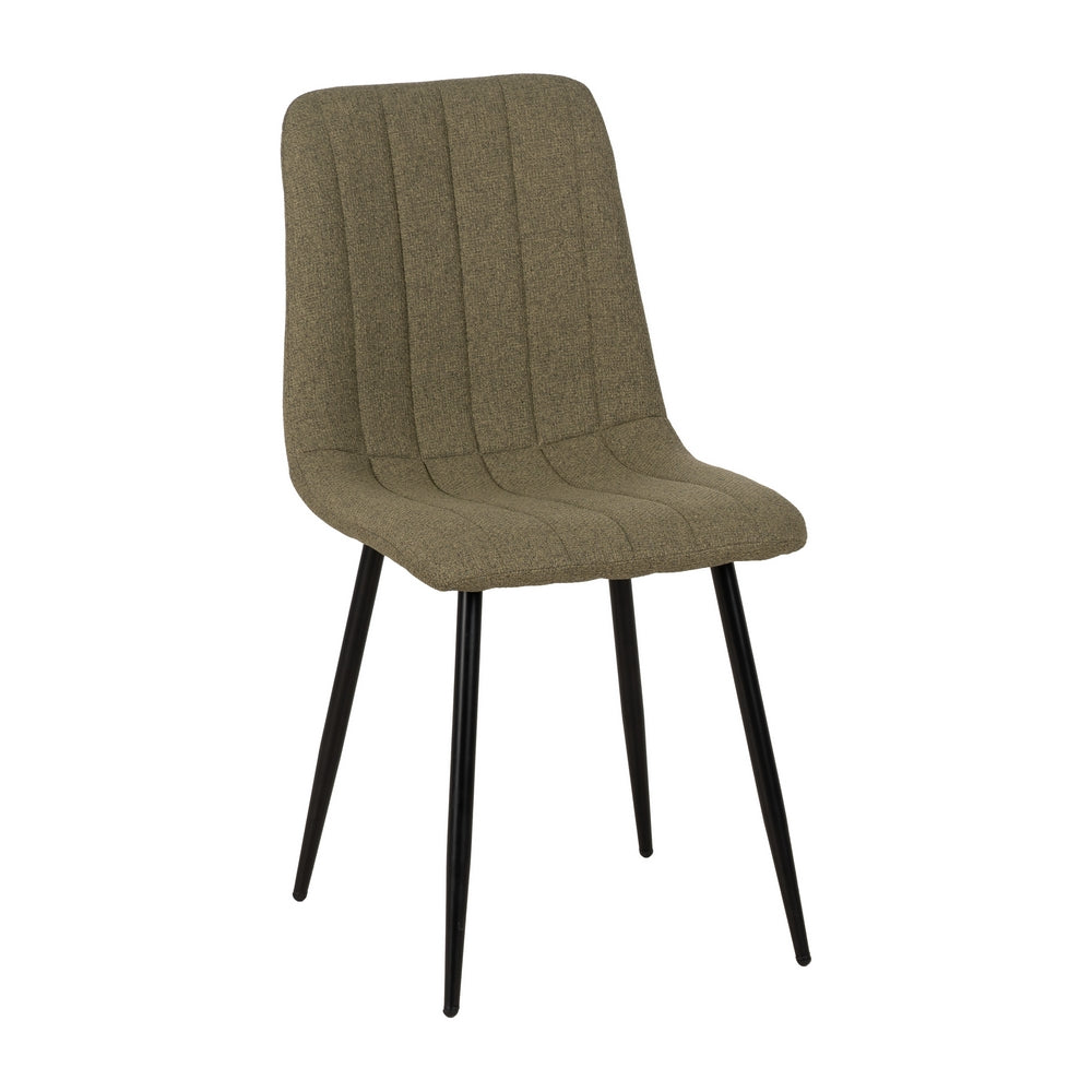 GREEN FABRIC-METAL DINING CHAIR 44 X 51 X 88 CM