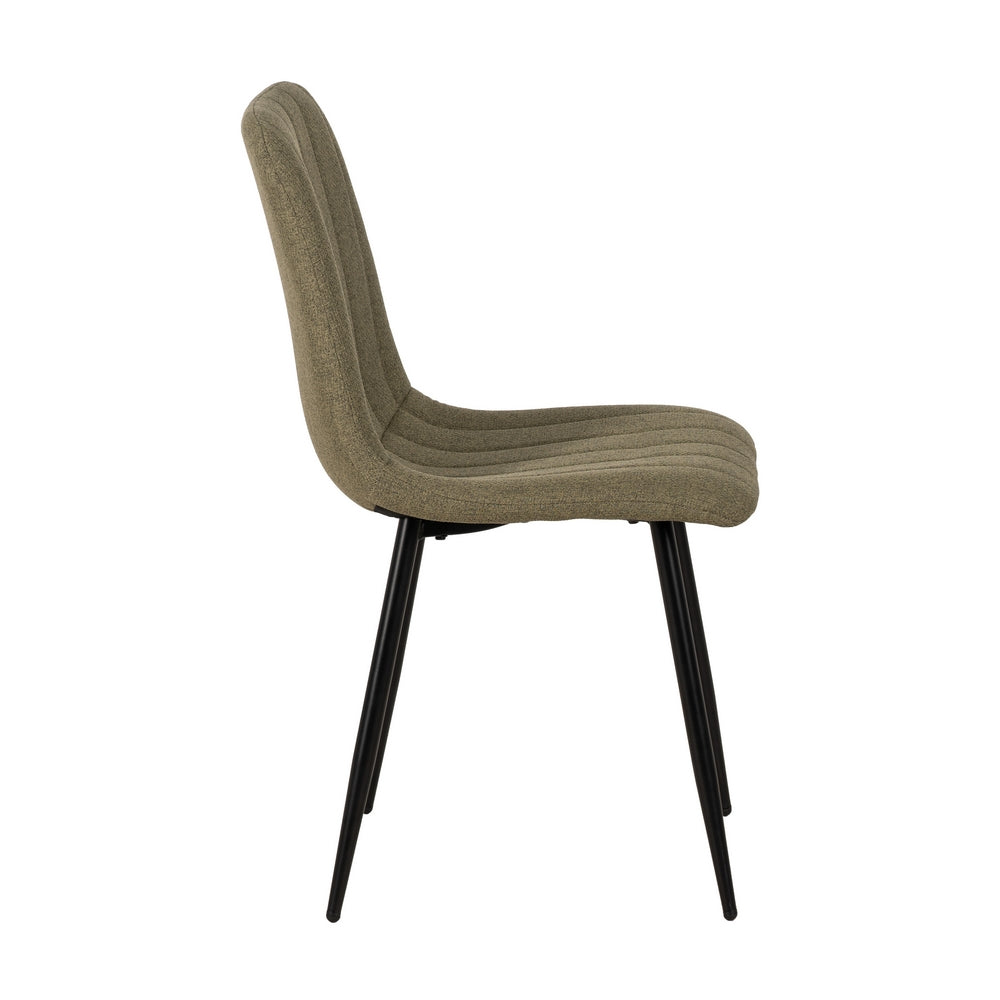 GREEN FABRIC-METAL DINING CHAIR 44 X 51 X 88 CM