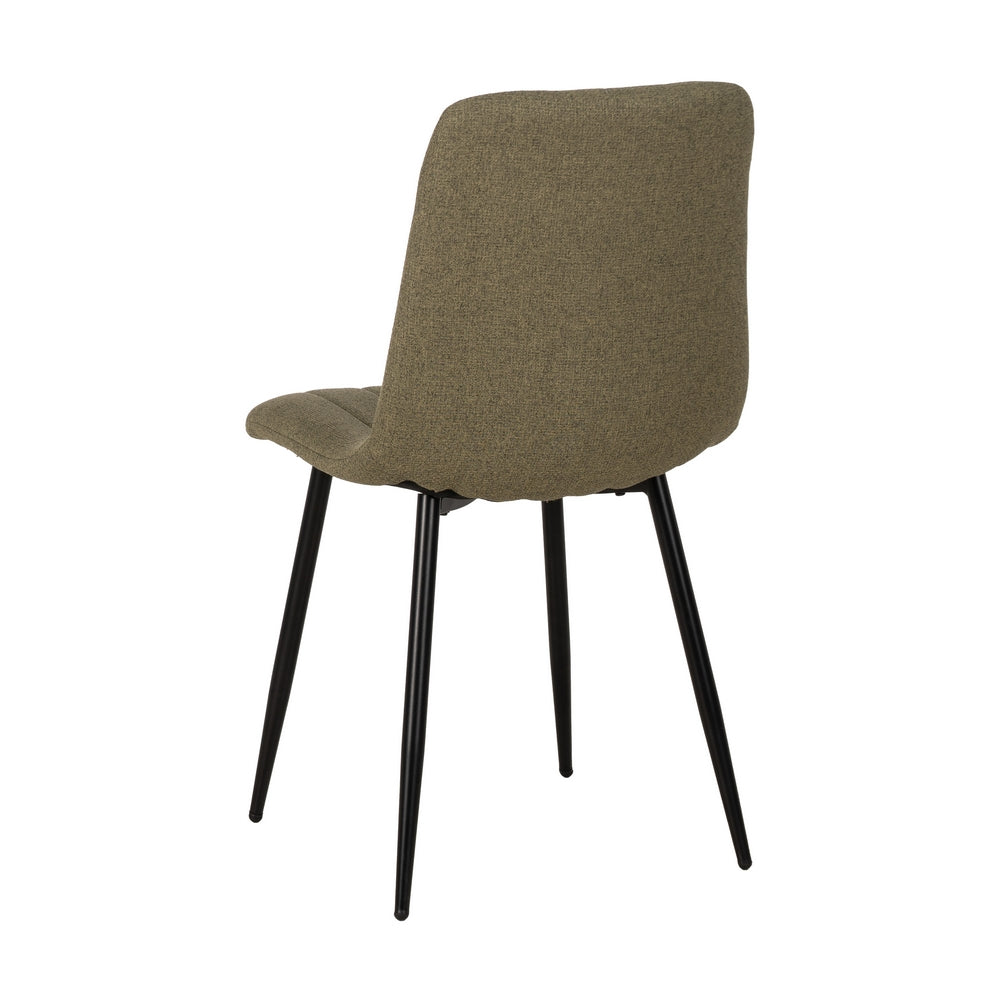 GREEN FABRIC-METAL DINING CHAIR 44 X 51 X 88 CM