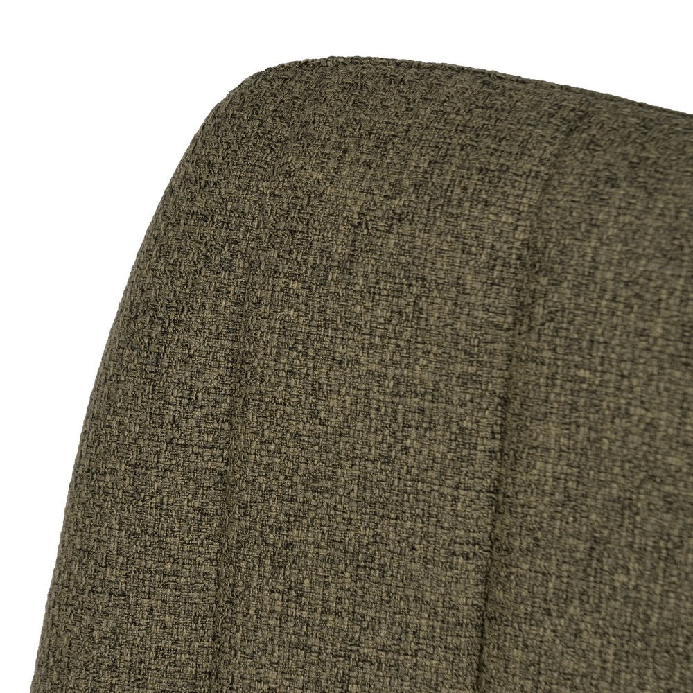 GREEN FABRIC-METAL DINING CHAIR 44 X 51 X 88 CM