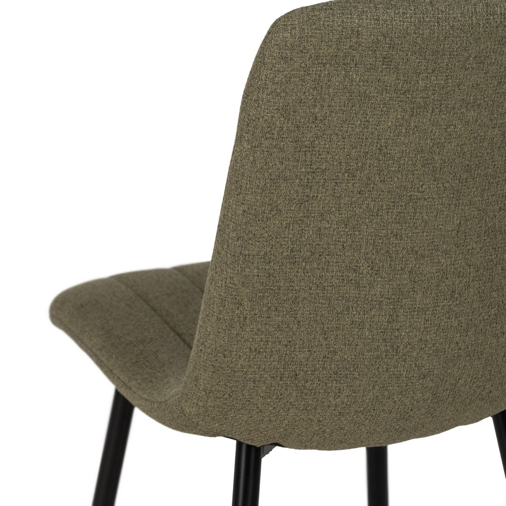 GREEN FABRIC-METAL DINING CHAIR 44 X 51 X 88 CM