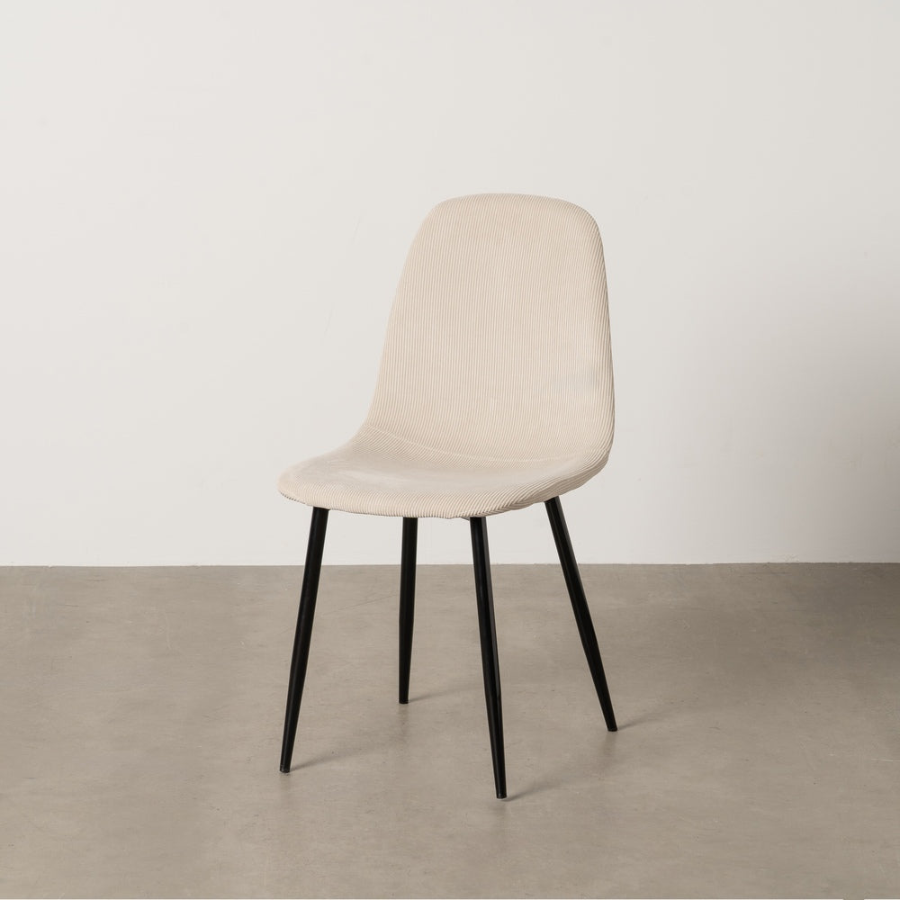 SILLA PANA CREMA TEJIDO-METAL SALÓN 44 X 47 X 88 CM
