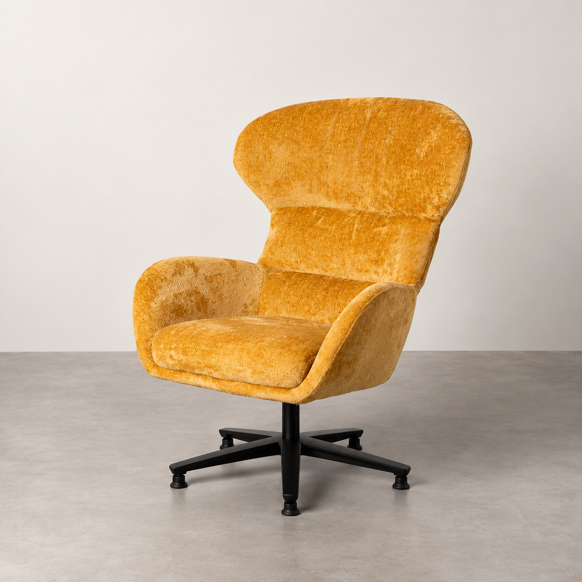 SILLÓN GIRATORIO MOSTAZA — 3/4