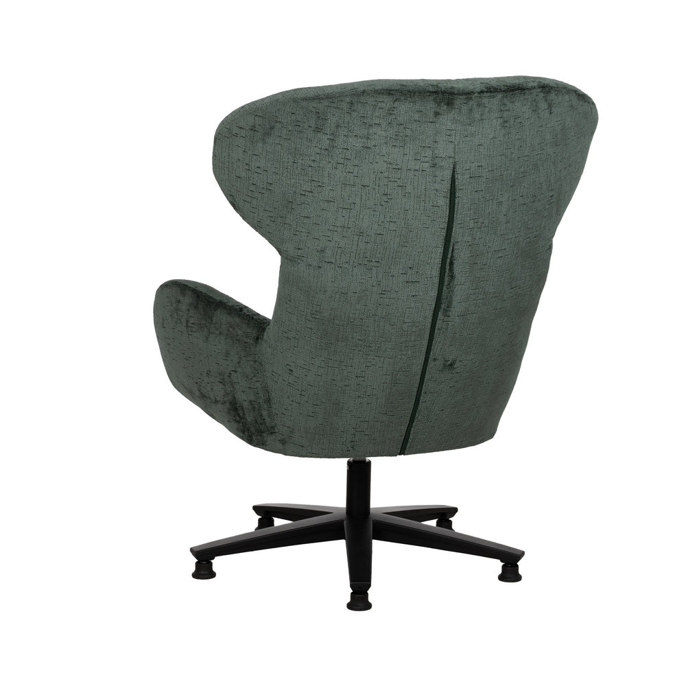 SILLÓN GIRATORIO VERDE TEJIDO-METAL 78 X 84,50 X 104,50 CM